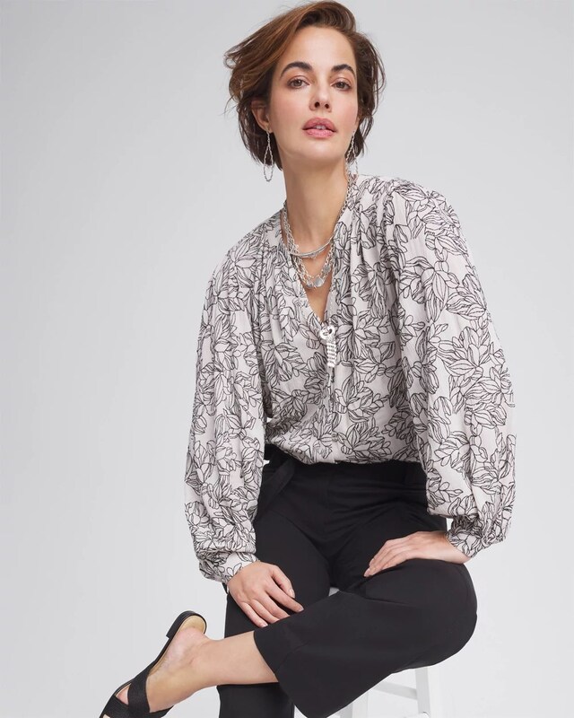 Crepe Embroidered Blouse - image 2
